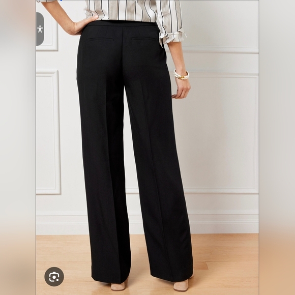 Talbots Black Wide Leg Pants - Picture 1 of 13